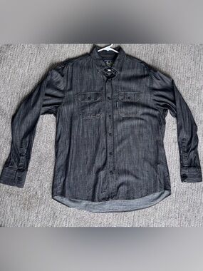 Lowbrow Customs Men's Black Button-Down